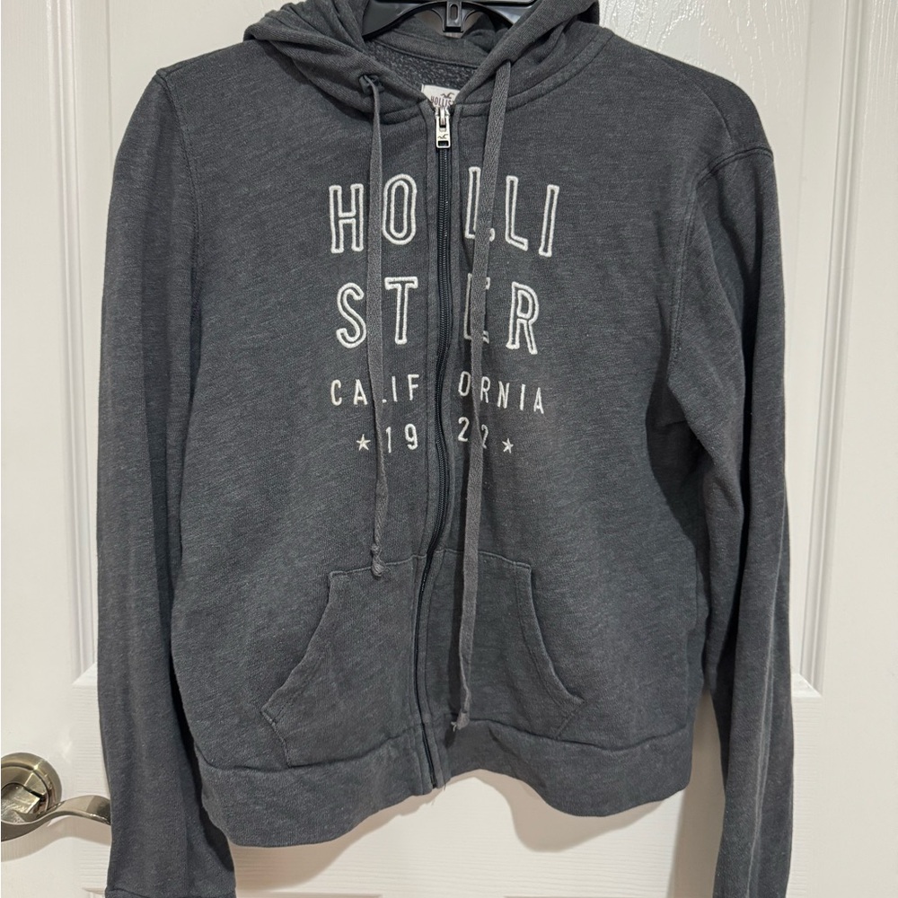 Hollister Charcoal Hoodie with Logo